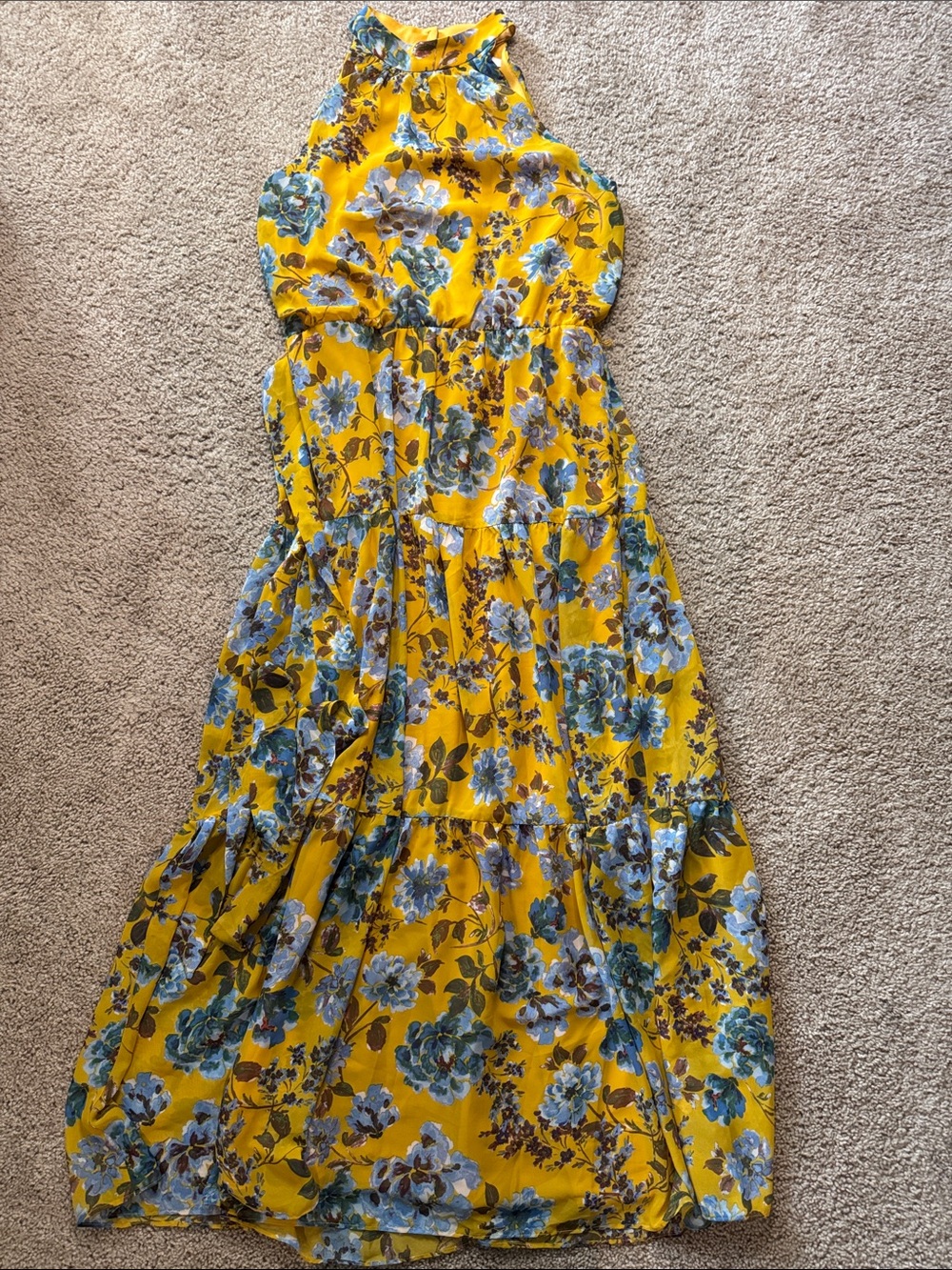 Julia Jordan Yellow Floral Dress